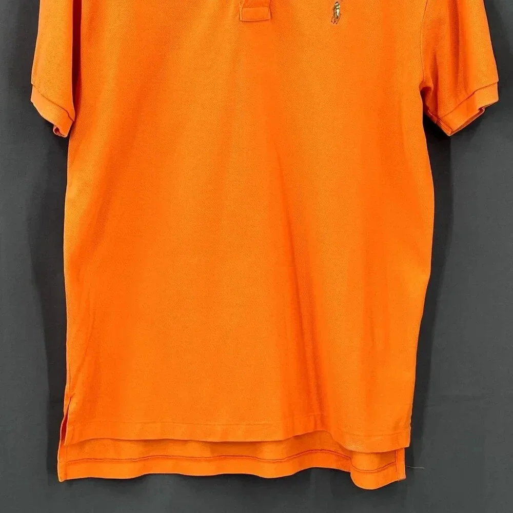 Polo Ralph Lauren Polo Mens Medium M Orange Short Sleeve Shirt‎ Embroidered Pony